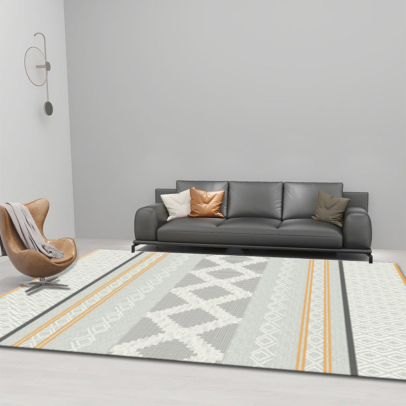 Minimalist Graphic Pattern Rug Polyester Carpet Stain Resistant Indoor Carpet for Home Decoration