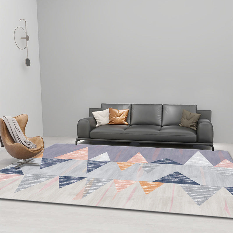 Minimalist Graphic Pattern Rug Polyester Carpet Stain Resistant Indoor Carpet for Home Decoration