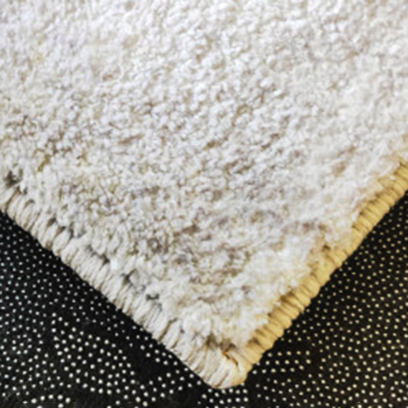 Beige Modern Rug Polyester Line Rug Non-Slip Backing Rug for Living Room