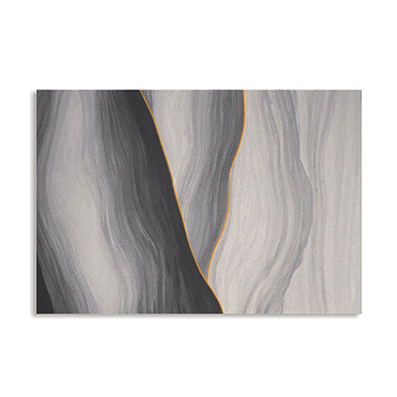 Blue Abstract Pattern Area Carpet Modern Polyester Area Rug Stain Resistant Rug for Living Room