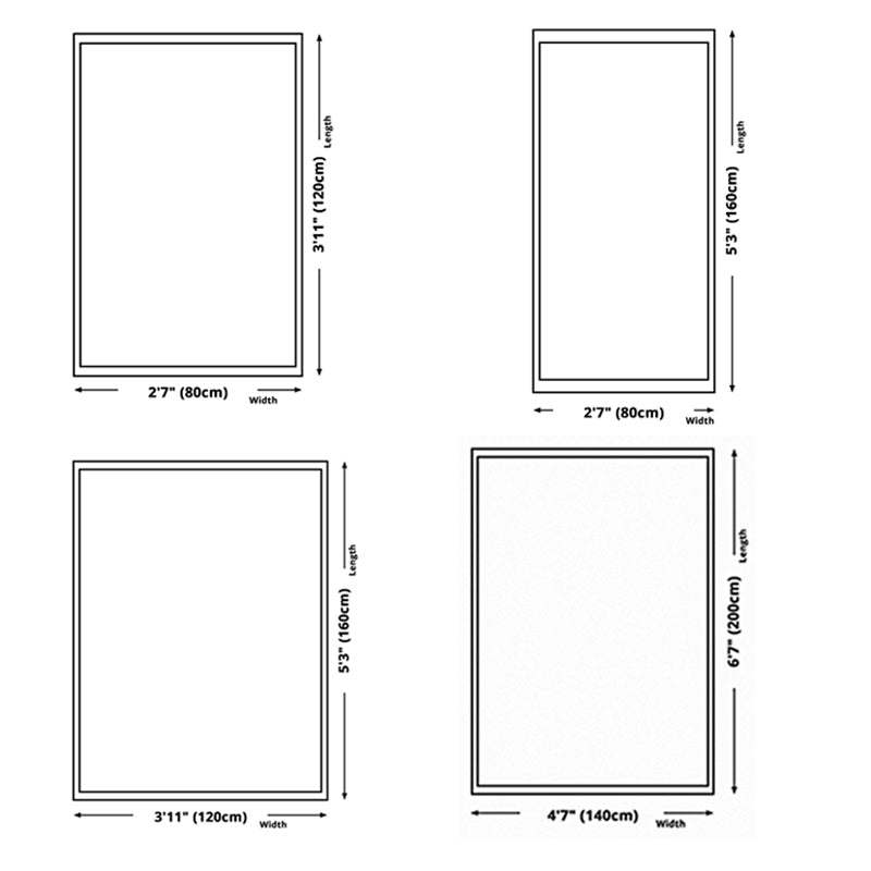 Fancy Contemporary Rug Color Block Rug Non-Slip Backing Rug for Home Decor