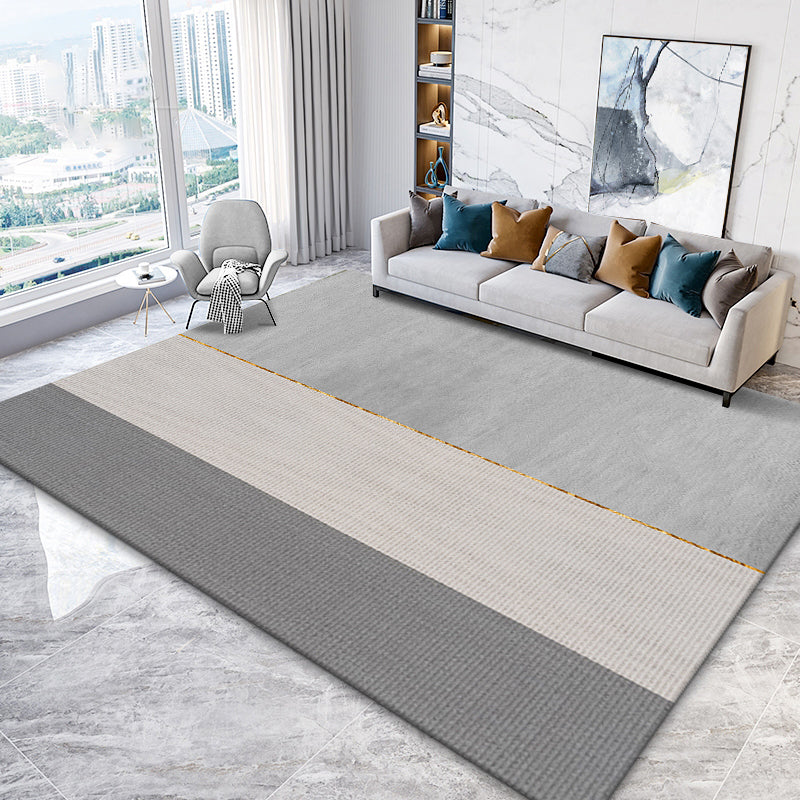 Chic Modern Area Carpet Geometric Pattern Polyester Area Rug Stain Resistant Rug for Home Decor
