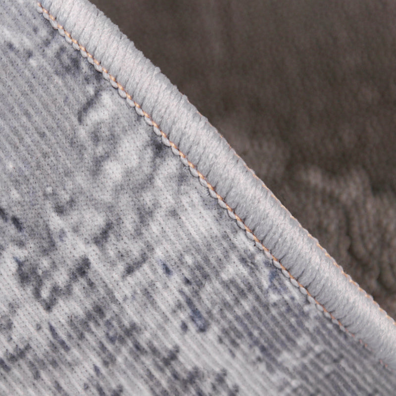 Grey Contemporary Rug Polyester Graphic Rug Non-Slip Backing Rug for Home Decor