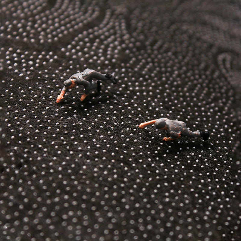 Grey Contemporary Rug Polyester Graphic Rug Non-Slip Backing Rug for Home Decor