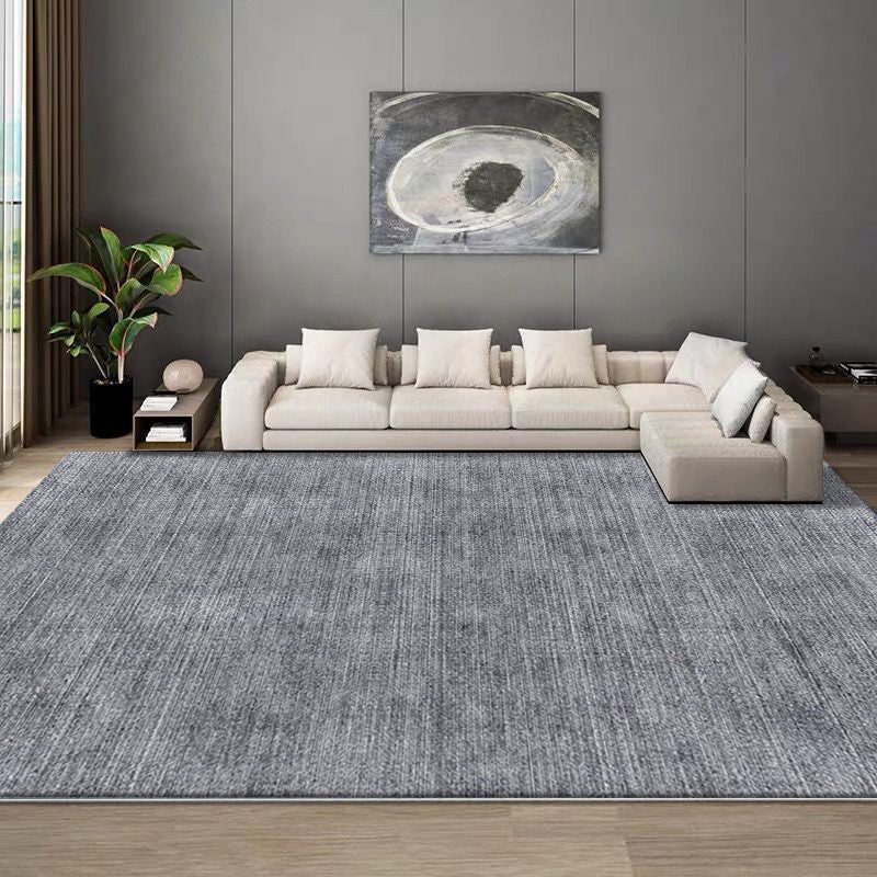 Orange Modern Carpet Polyester Line Carpet Non-Slip Backing Carpet for Living Room