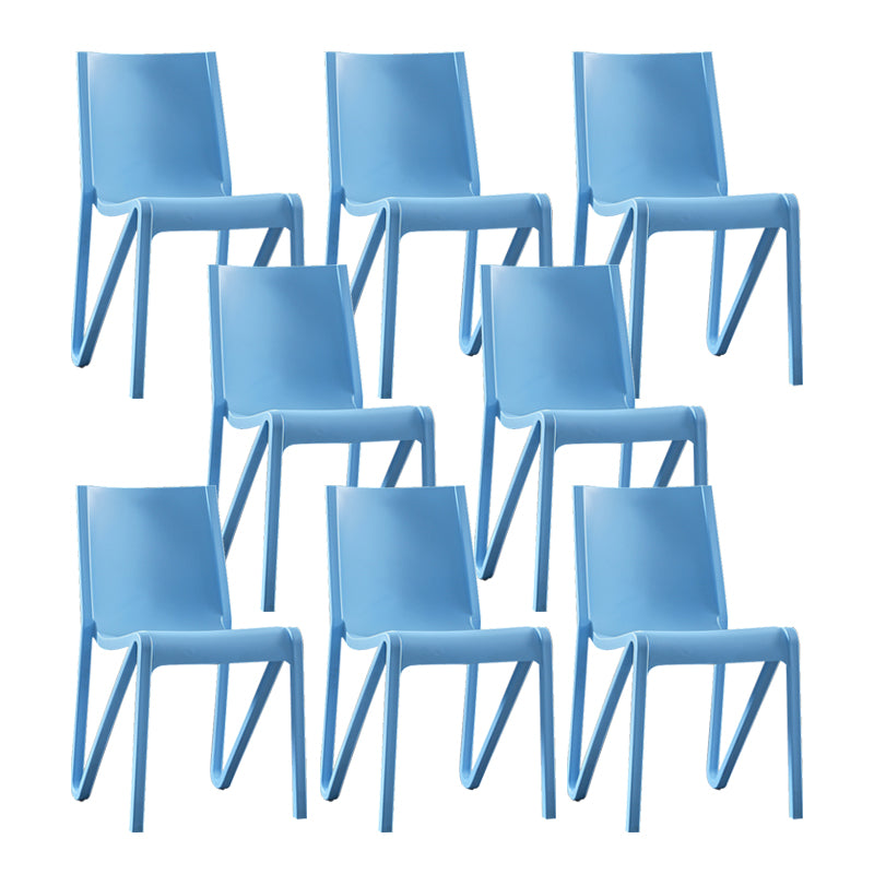 Chaise latéral de maison scandinave solide en plastique multicolore
