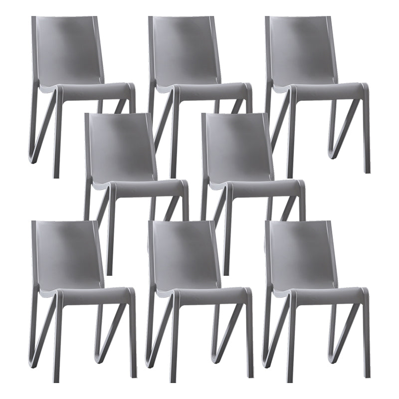 Chaise latéral de maison scandinave solide en plastique multicolore