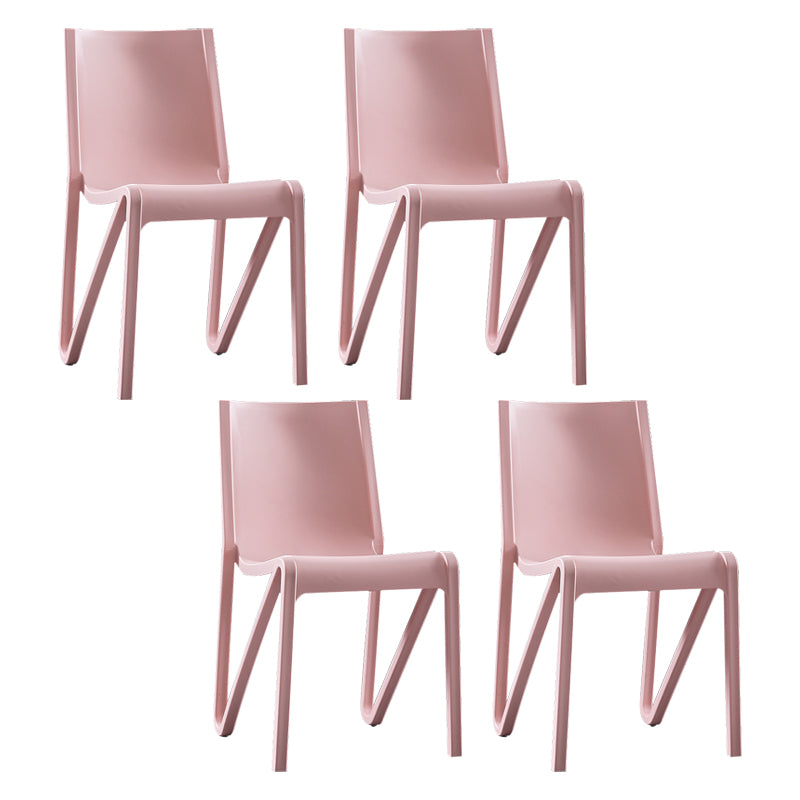 Chaise latéral de maison scandinave solide en plastique multicolore