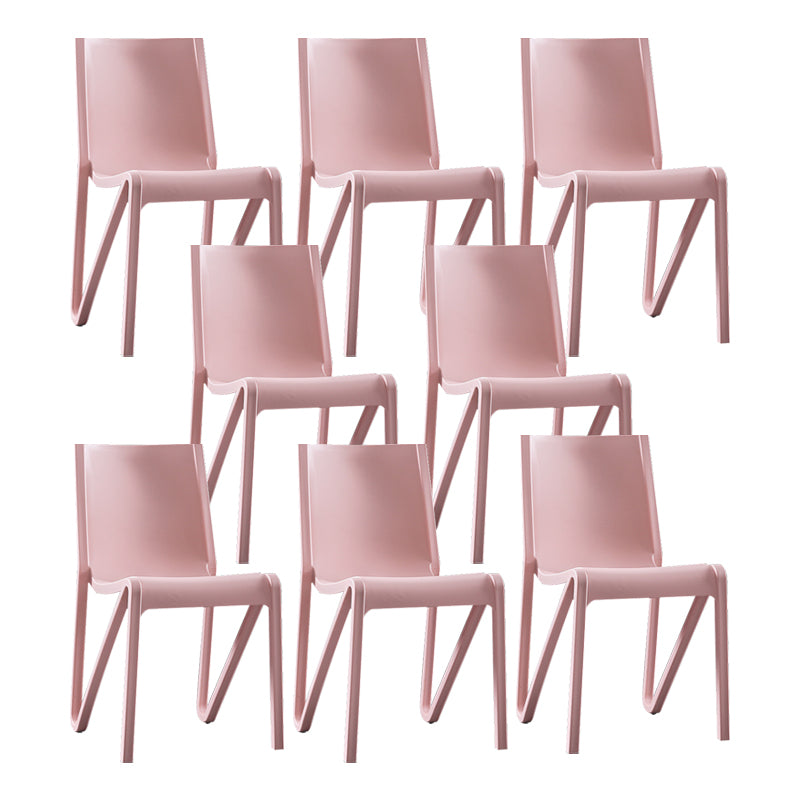Chaise latéral de maison scandinave solide en plastique multicolore