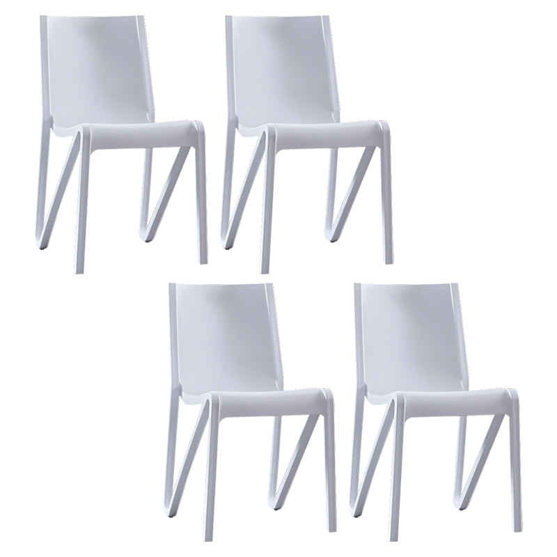 Chaise latéral de maison scandinave solide en plastique multicolore