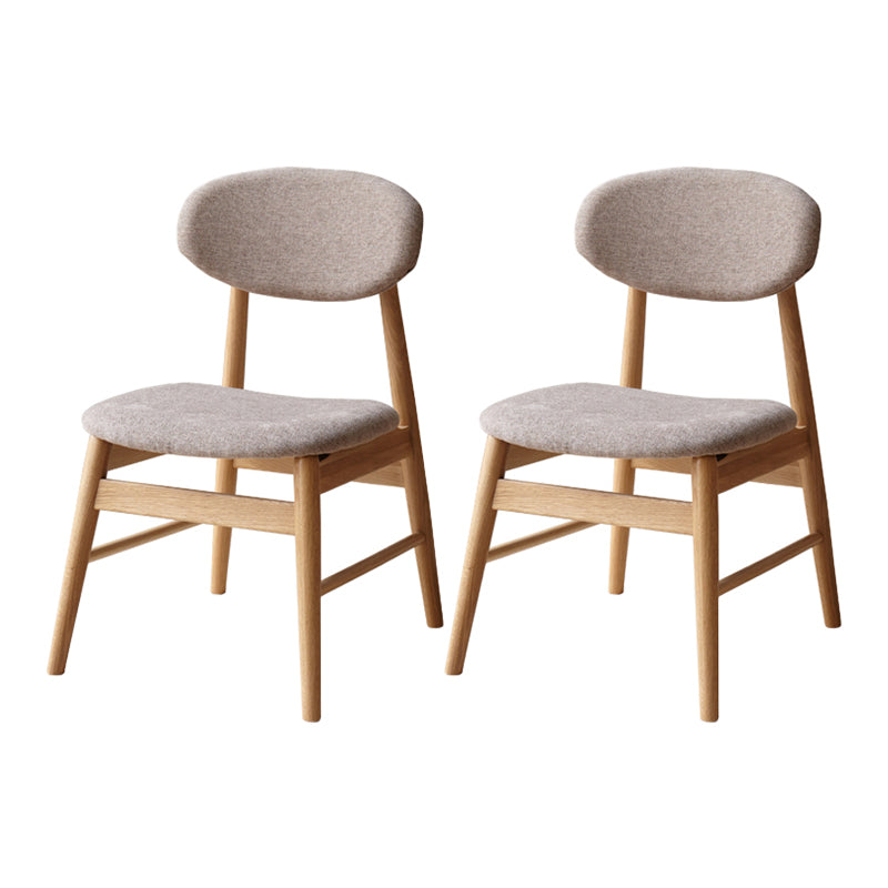 Nordic Wooden Dining Chair with 4 Legs 32"H Open Back Dining Side Chair for Restaurant