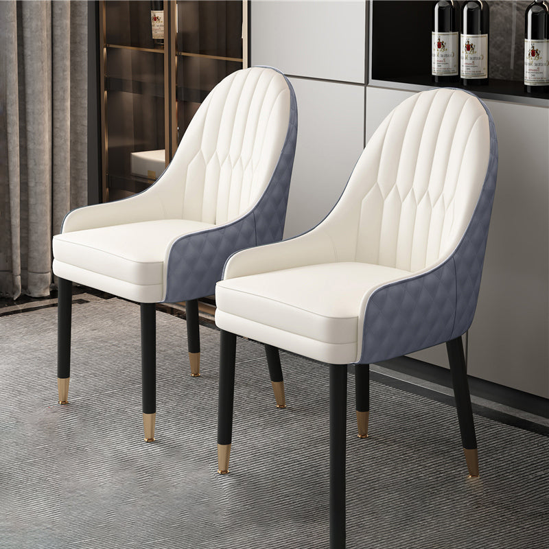 Scandinavian Style Wood Dining Chairs Dining Room Parsons Cushioned Chair with Arm