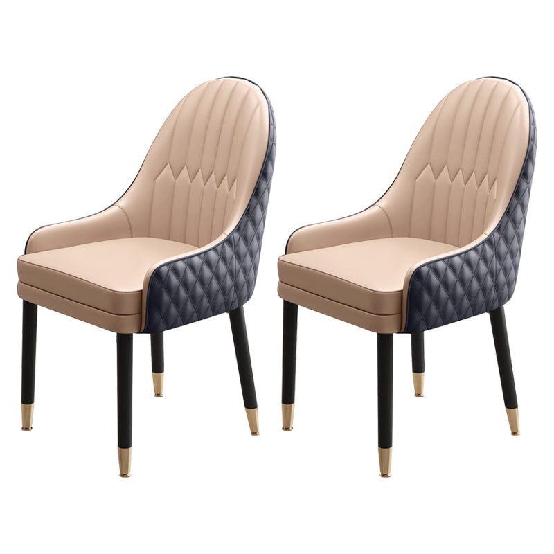 Scandinavian Style Wood Dining Chairs Dining Room Parsons Cushioned Chair with Arm