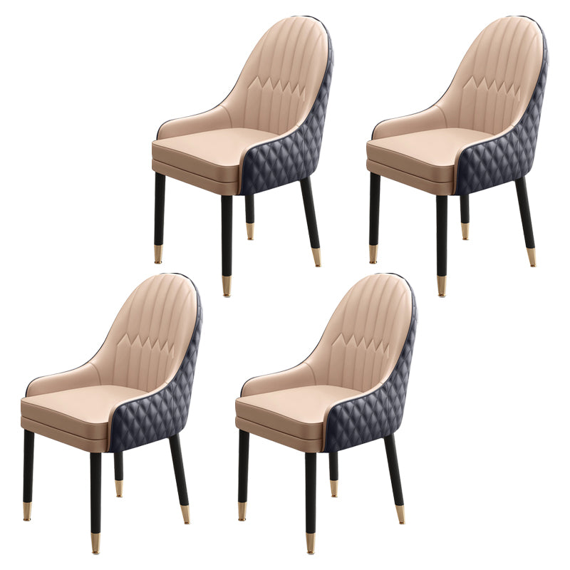 Scandinavian Style Wood Dining Chairs Dining Room Parsons Cushioned Chair with Arm