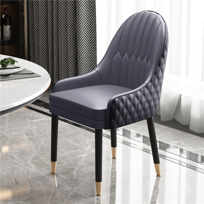 Scandinavian Style Wood Dining Chairs Dining Room Parsons Cushioned Chair with Arm