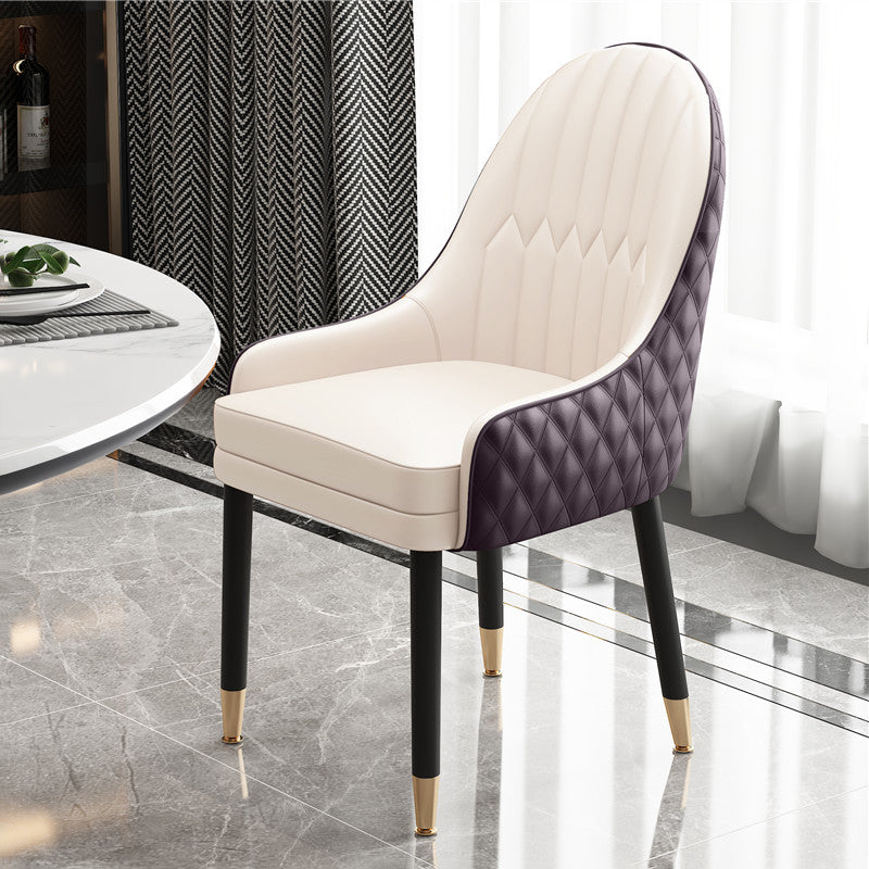 Scandinavian Style Wood Dining Chairs Dining Room Parsons Cushioned Chair with Arm