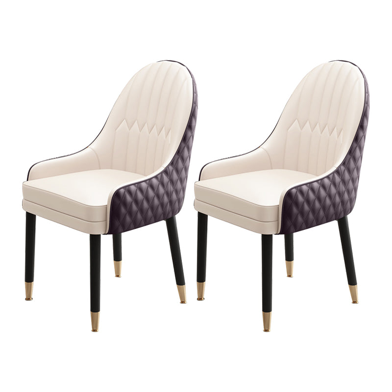 Scandinavian Style Wood Dining Chairs Dining Room Parsons Cushioned Chair with Arm