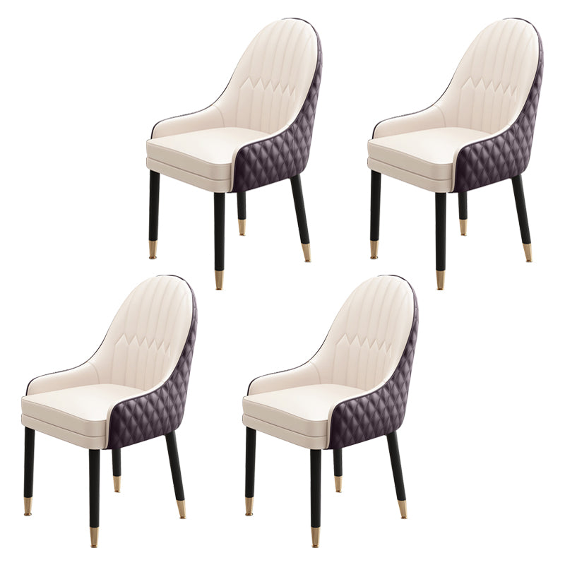 Scandinavian Style Wood Dining Chairs Dining Room Parsons Cushioned Chair with Arm