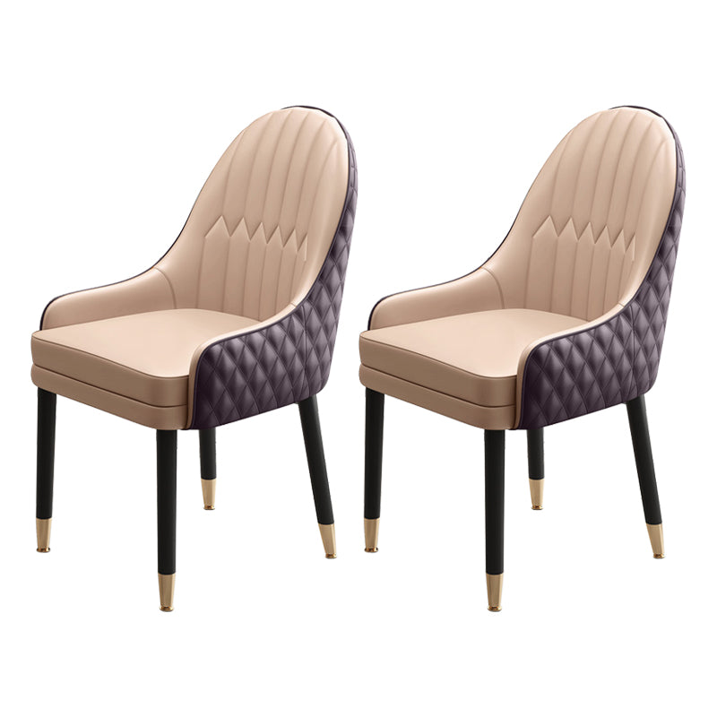 Scandinavian Style Wood Dining Chairs Dining Room Parsons Cushioned Chair with Arm