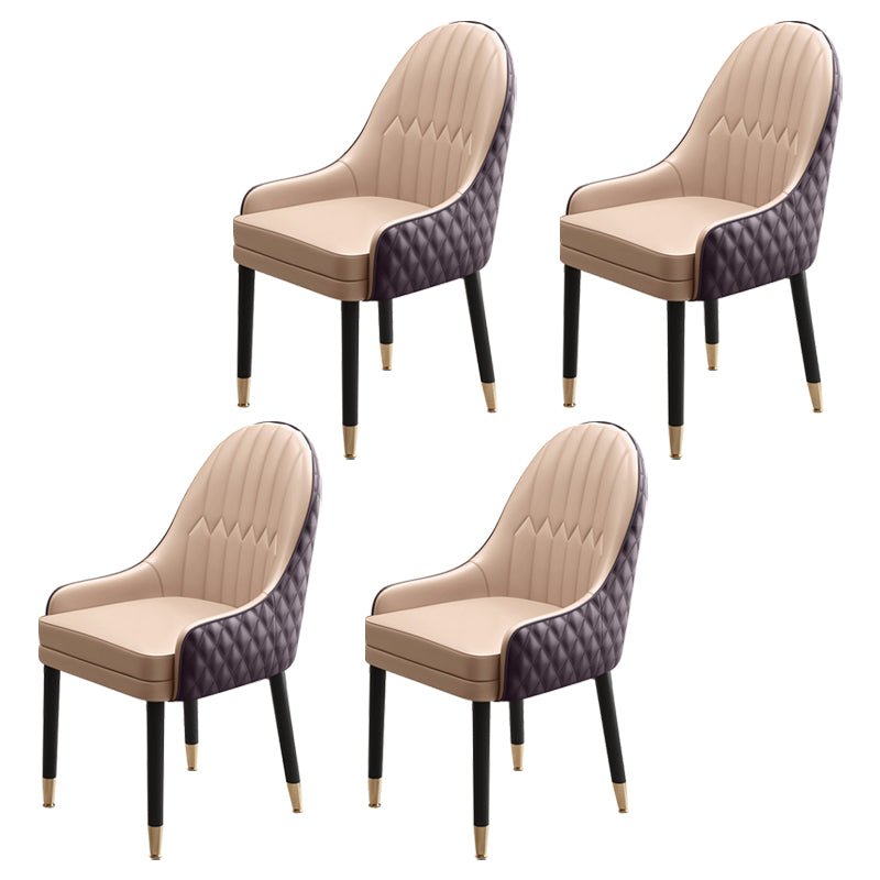 Scandinavian Style Wood Dining Chairs Dining Room Parsons Cushioned Chair with Arm