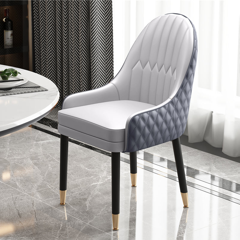 Scandinavian Style Wood Dining Chairs Dining Room Parsons Cushioned Chair with Arm