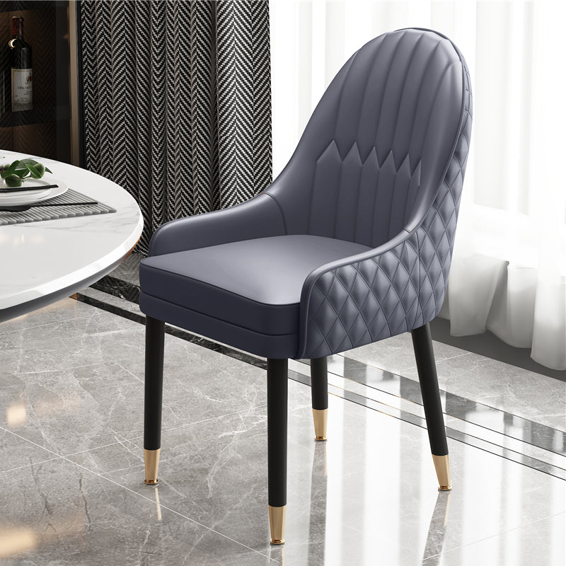 Scandinavian Style Wood Dining Chairs Dining Room Parsons Cushioned Chair with Arm