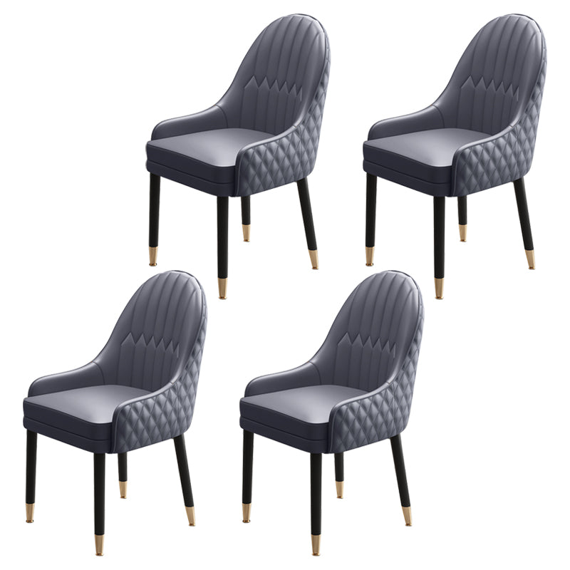 Scandinavian Style Wood Dining Chairs Dining Room Parsons Cushioned Chair with Arm