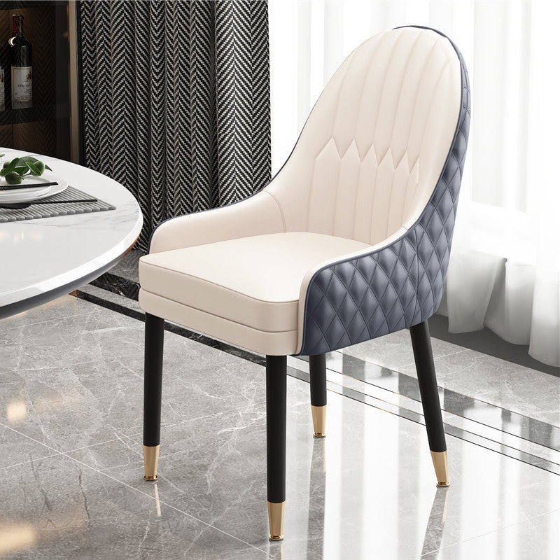 Scandinavian Style Wood Dining Chairs Dining Room Parsons Cushioned Chair with Arm