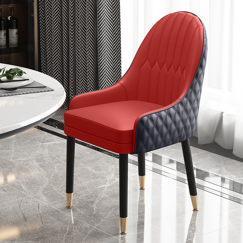 Scandinavian Style Wood Dining Chairs Dining Room Parsons Cushioned Chair with Arm