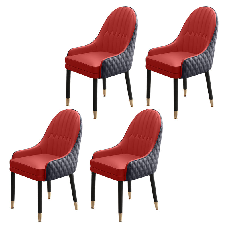 Scandinavian Style Wood Dining Chairs Dining Room Parsons Cushioned Chair with Arm