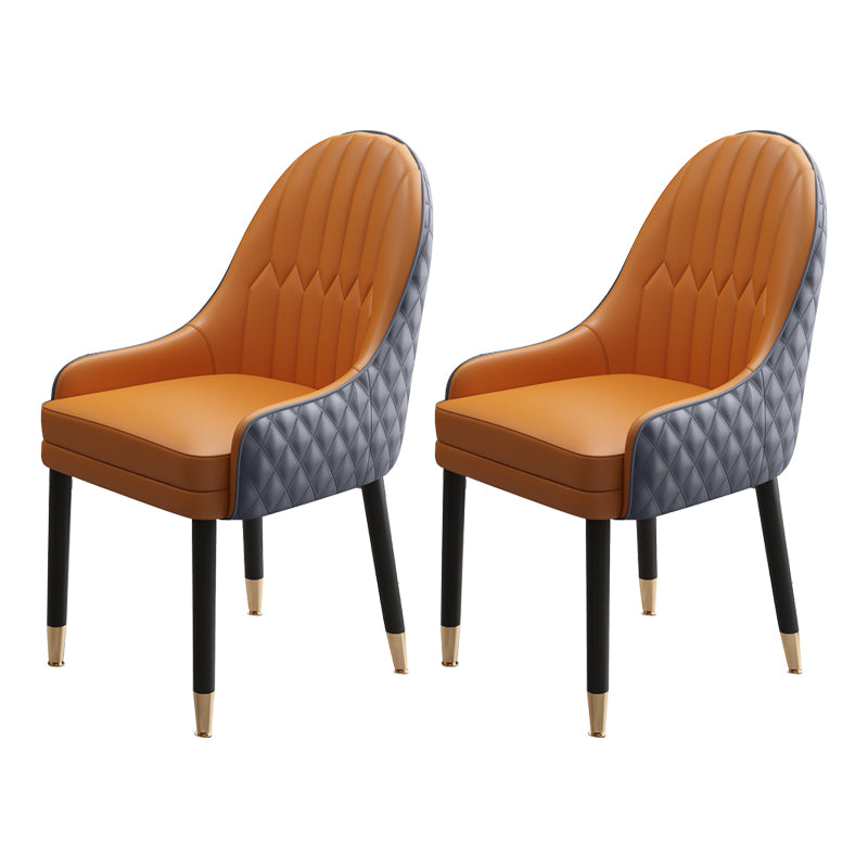 Scandinavian Style Wood Dining Chairs Dining Room Parsons Cushioned Chair with Arm
