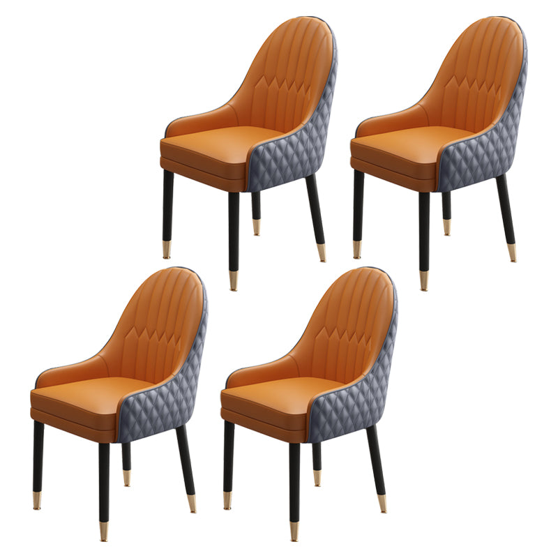 Scandinavian Style Wood Dining Chairs Dining Room Parsons Cushioned Chair with Arm