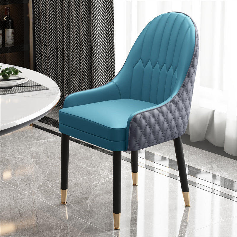 Scandinavian Style Wood Dining Chairs Dining Room Parsons Cushioned Chair with Arm