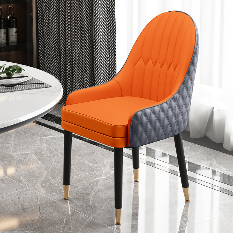 Scandinavian Style Wood Dining Chairs Dining Room Parsons Cushioned Chair with Arm