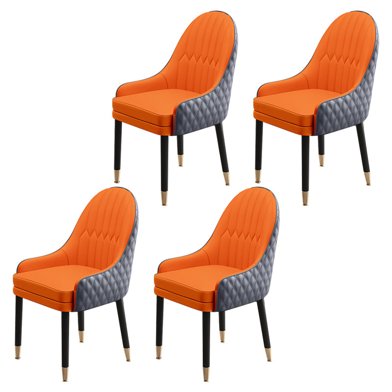 Scandinavian Style Wood Dining Chairs Dining Room Parsons Cushioned Chair with Arm