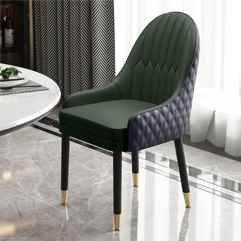 Scandinavian Style Wood Dining Chairs Dining Room Parsons Cushioned Chair with Arm