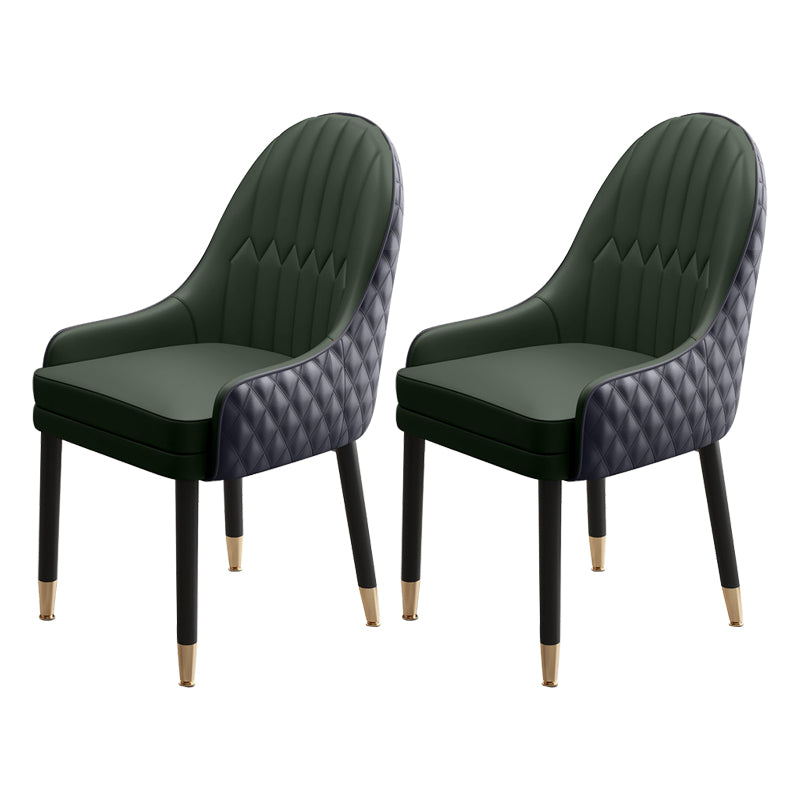 Scandinavian Style Wood Dining Chairs Dining Room Parsons Cushioned Chair with Arm