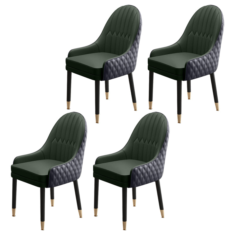 Scandinavian Style Wood Dining Chairs Dining Room Parsons Cushioned Chair with Arm