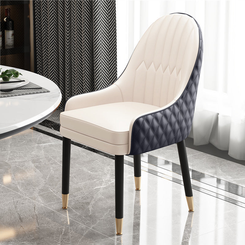 Scandinavian Style Wood Dining Chairs Dining Room Parsons Cushioned Chair with Arm