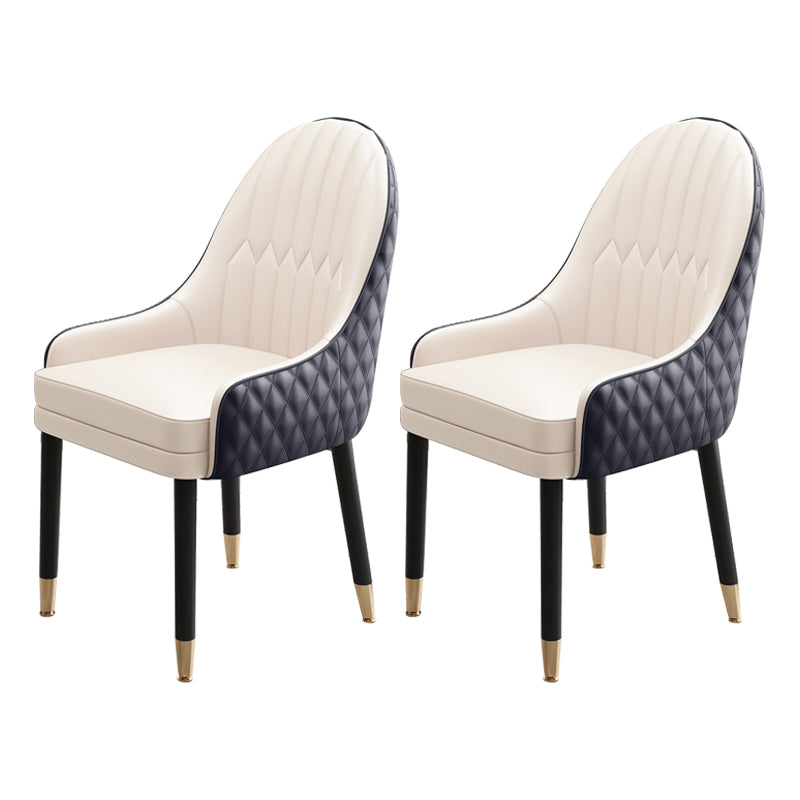 Scandinavian Style Wood Dining Chairs Dining Room Parsons Cushioned Chair with Arm