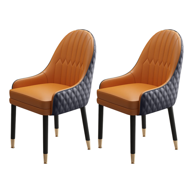 Scandinavian Style Wood Dining Chairs Dining Room Parsons Cushioned Chair with Arm