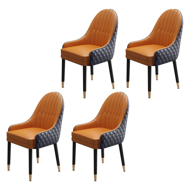 Scandinavian Style Wood Dining Chairs Dining Room Parsons Cushioned Chair with Arm