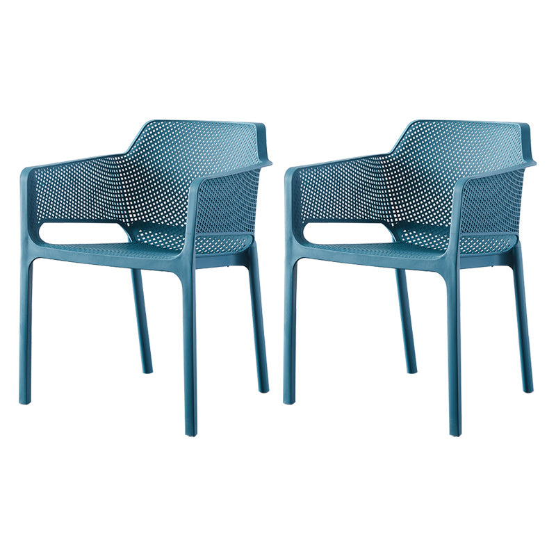 Chaises de bras empilables intérieures en plastique scandinave pour restauration en plastique pour la cuisine