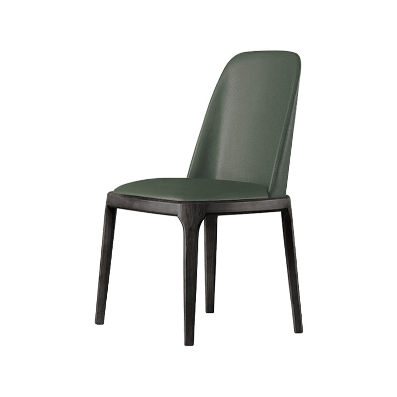 Scandinavian Style Wood Dining Chairs Dining Room Armless Solid Back Chair