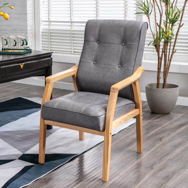 Chaise de salle à manger de cuisine traditionnelle, chaise d'appoint à dossier solide avec pieds en bois