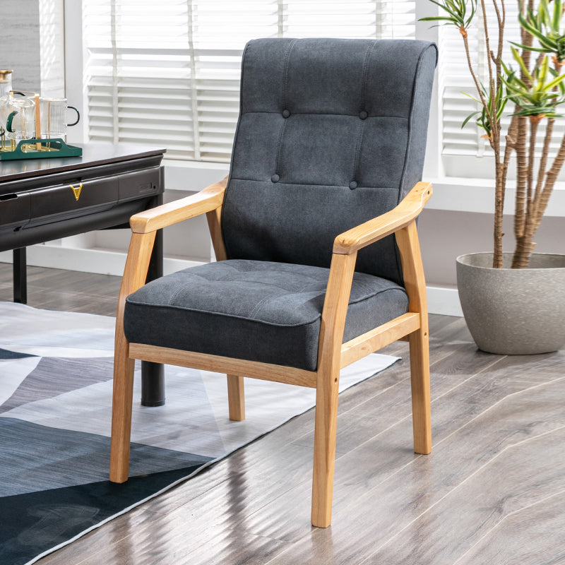 Chaise de salle à manger de cuisine traditionnelle, chaise d'appoint à dossier solide avec pieds en bois