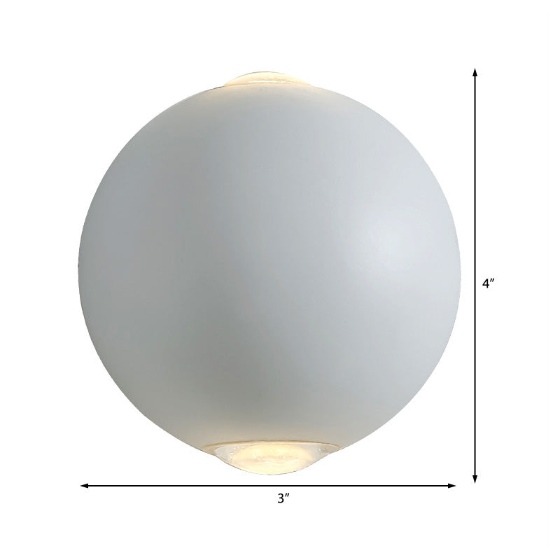 2-LED Up and Down Wall Light Fixture Simple Aluminum White Sconce Light in Warm/White for Exterior