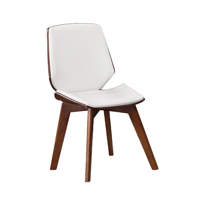 Home Contemporary Side Chair Solid Back Upholstered Wood Dining Room Chair