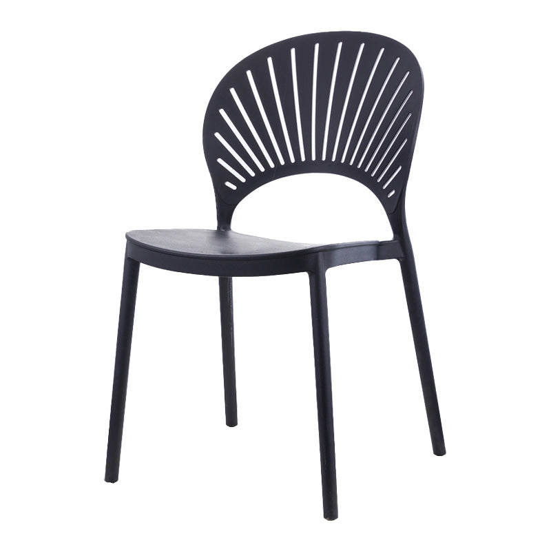 Scandinavian Plastic Dining Armless Chair Kitchen and Dining Room Side Chairs