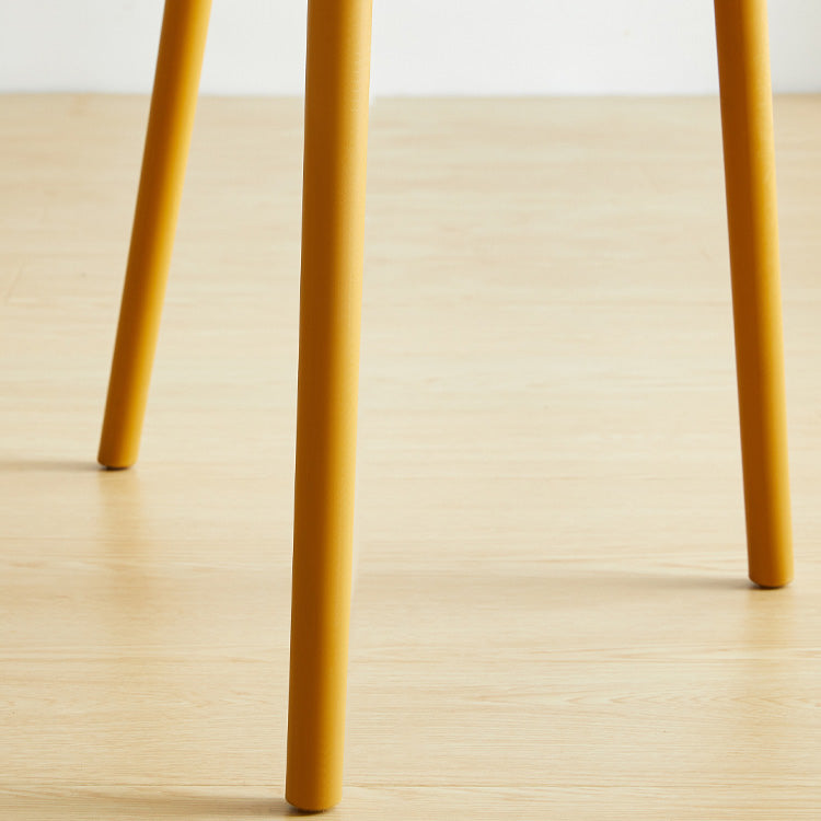 Scandinavian Plastic Dining Armless Chair Kitchen and Dining Room Side Chairs